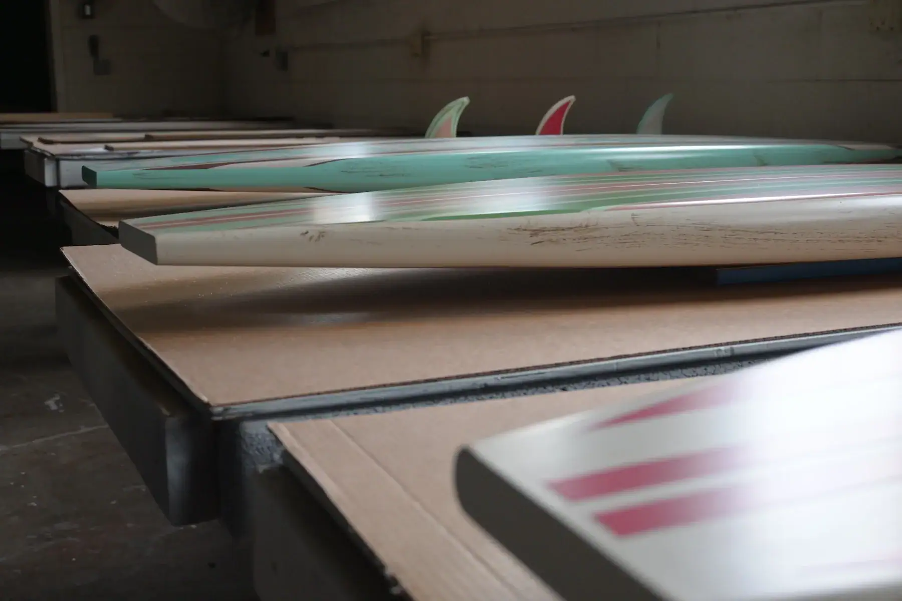 Custom wood product prototype of wooden surfboards for Disney