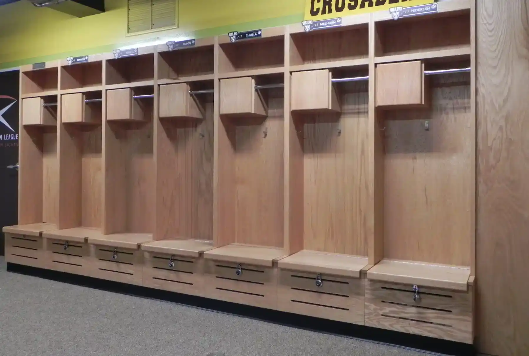 Custom locker rooms and athletic facilities